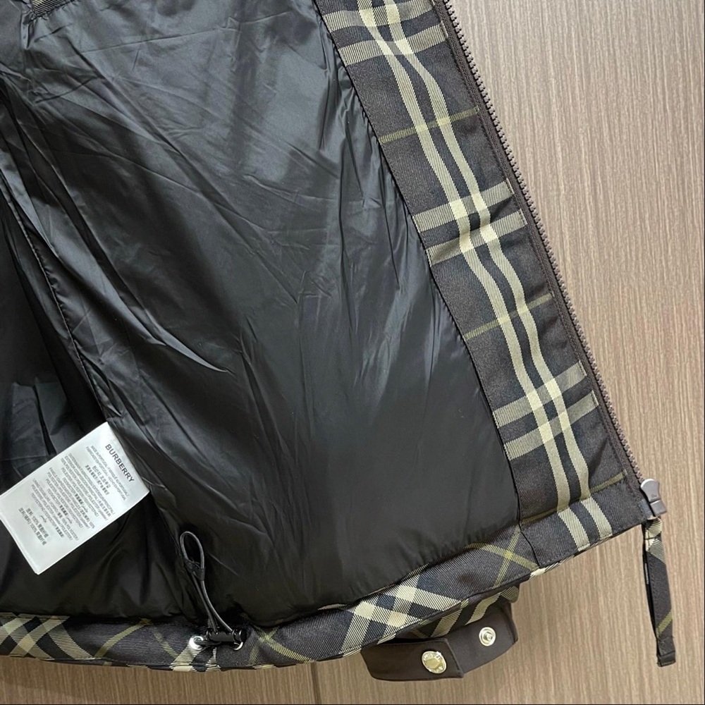 Burberry Brown Plaid Quilted Puffer Jacket - Picture 4 of 8